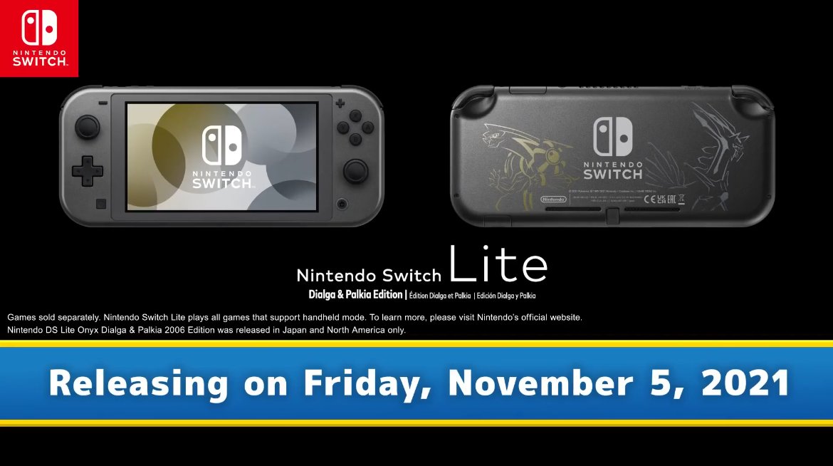 Pokémon Brilliant Diamond and Shining Pearl Switch Lite Releases November 5