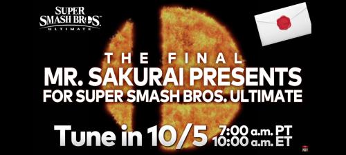 Final Super Smash Bros. Ultimate Fighter to be Announced 10/5