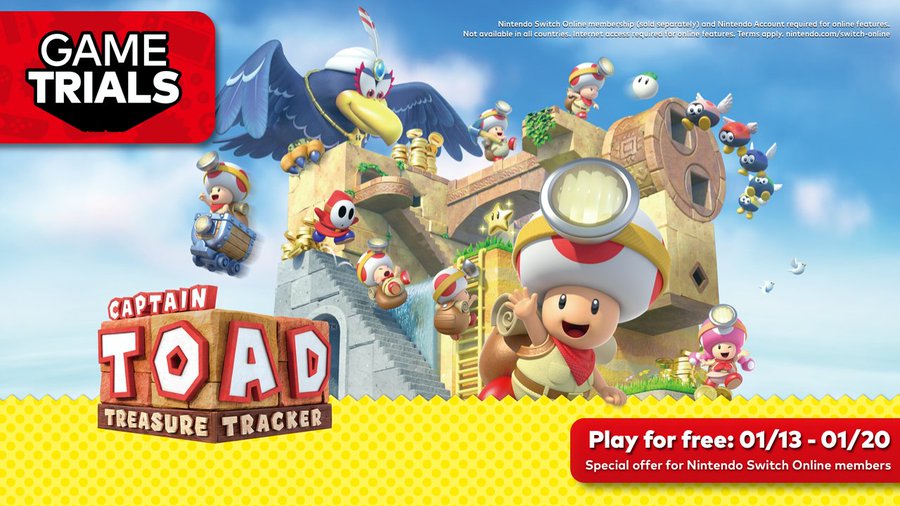 Nintendo Switch Online Members Can Play Captain Toad: Treasure Tracker Free Until 1/20