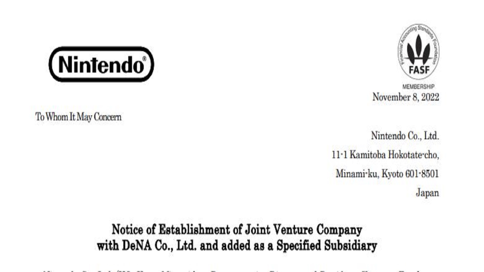 New Company Nintendo Systems is Formed from Nintendo and DeNA  