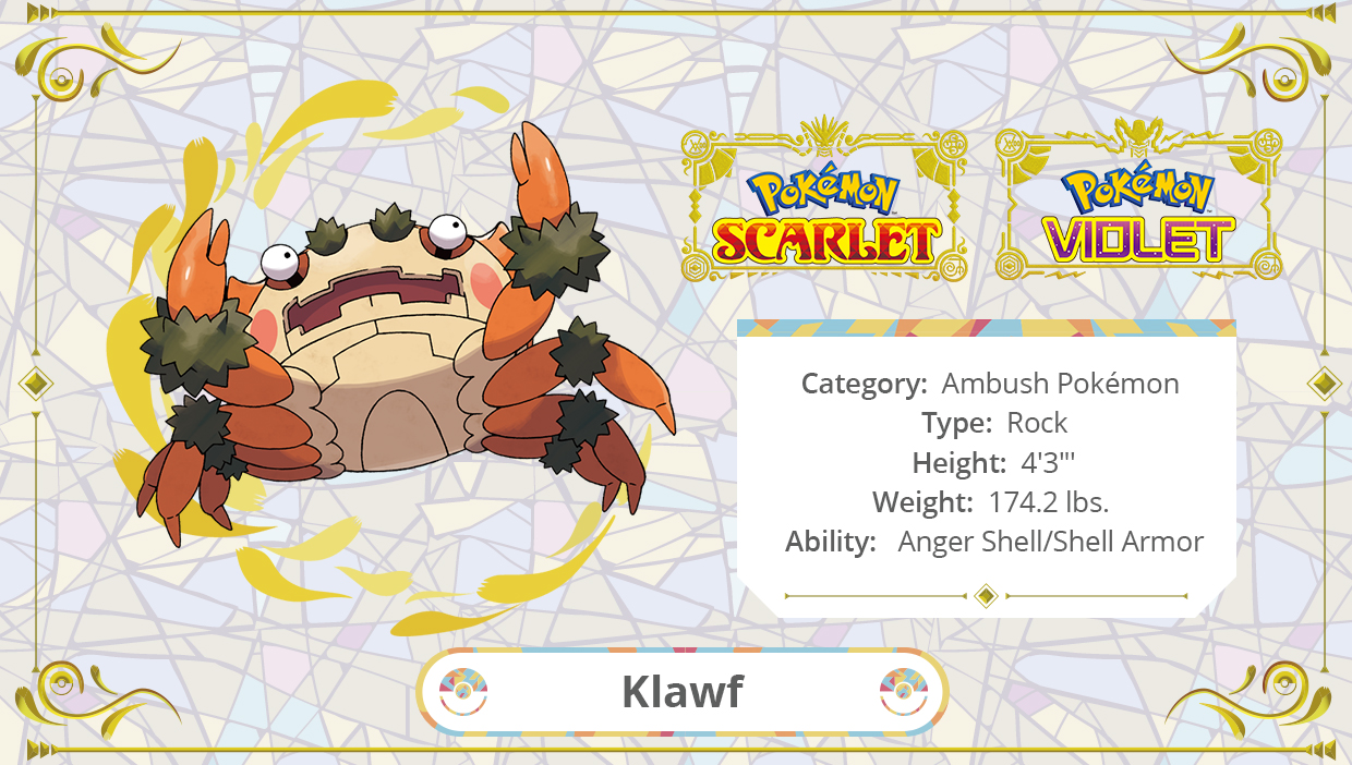 Meet Klawf! Pokémon Unveils Ambush Pokémon