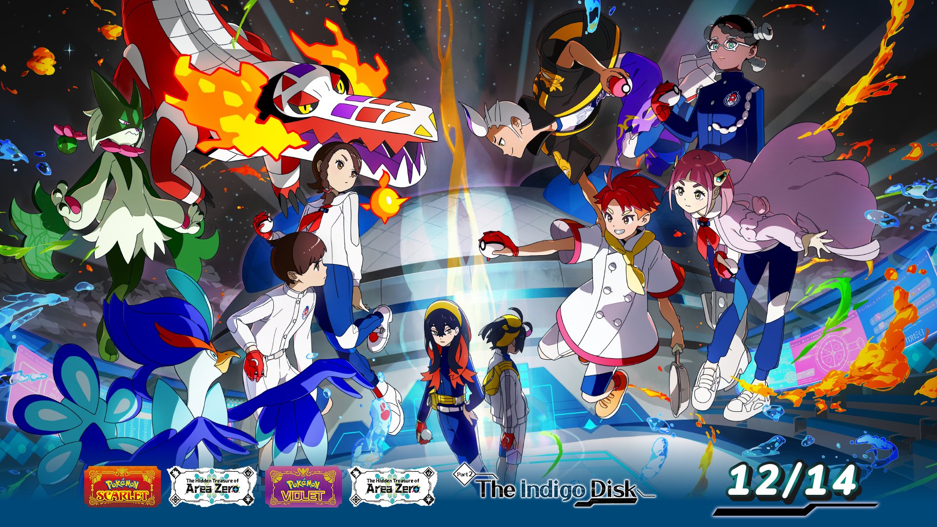 Pokémon Scarlet or Pokémon Violet The Hidden Treasure of Area Zero Part 2: The Indigo Disk Coming December 14
