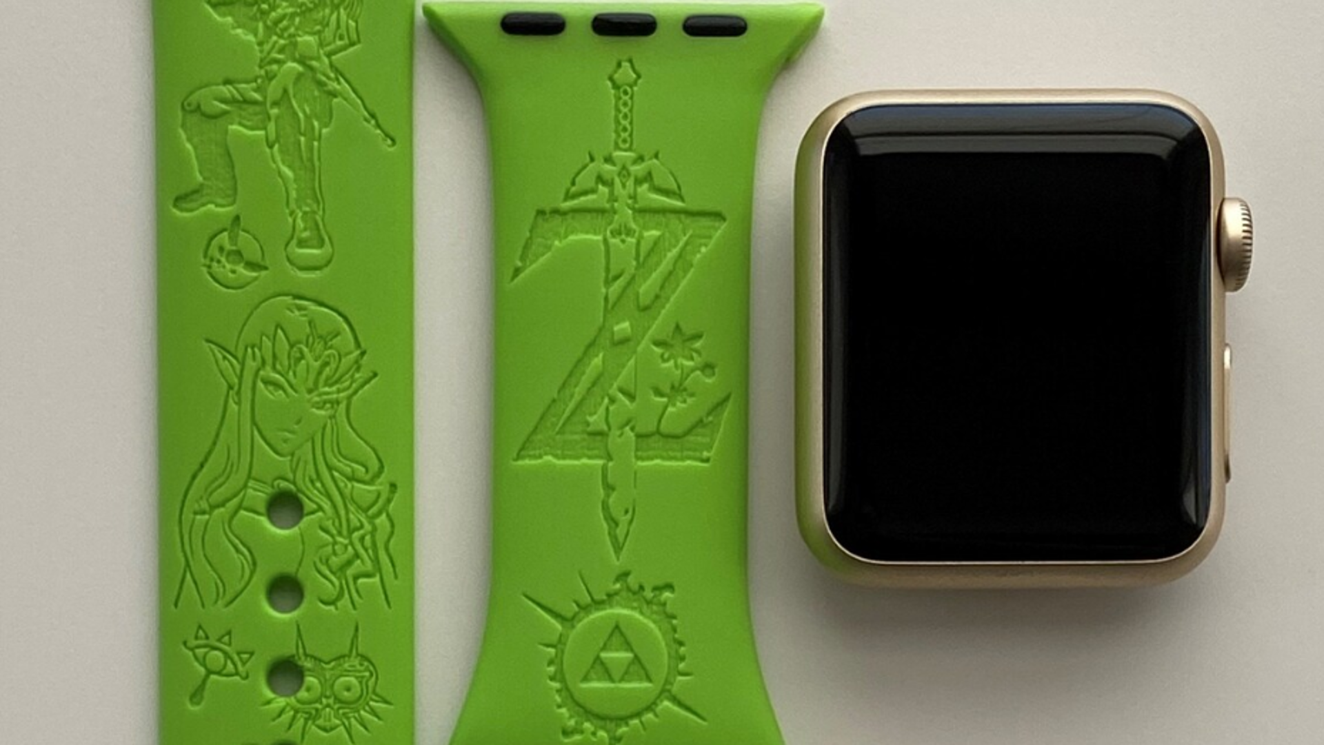 Become the Hero of Time with these Zelda-Engraved Apple Watch Bands