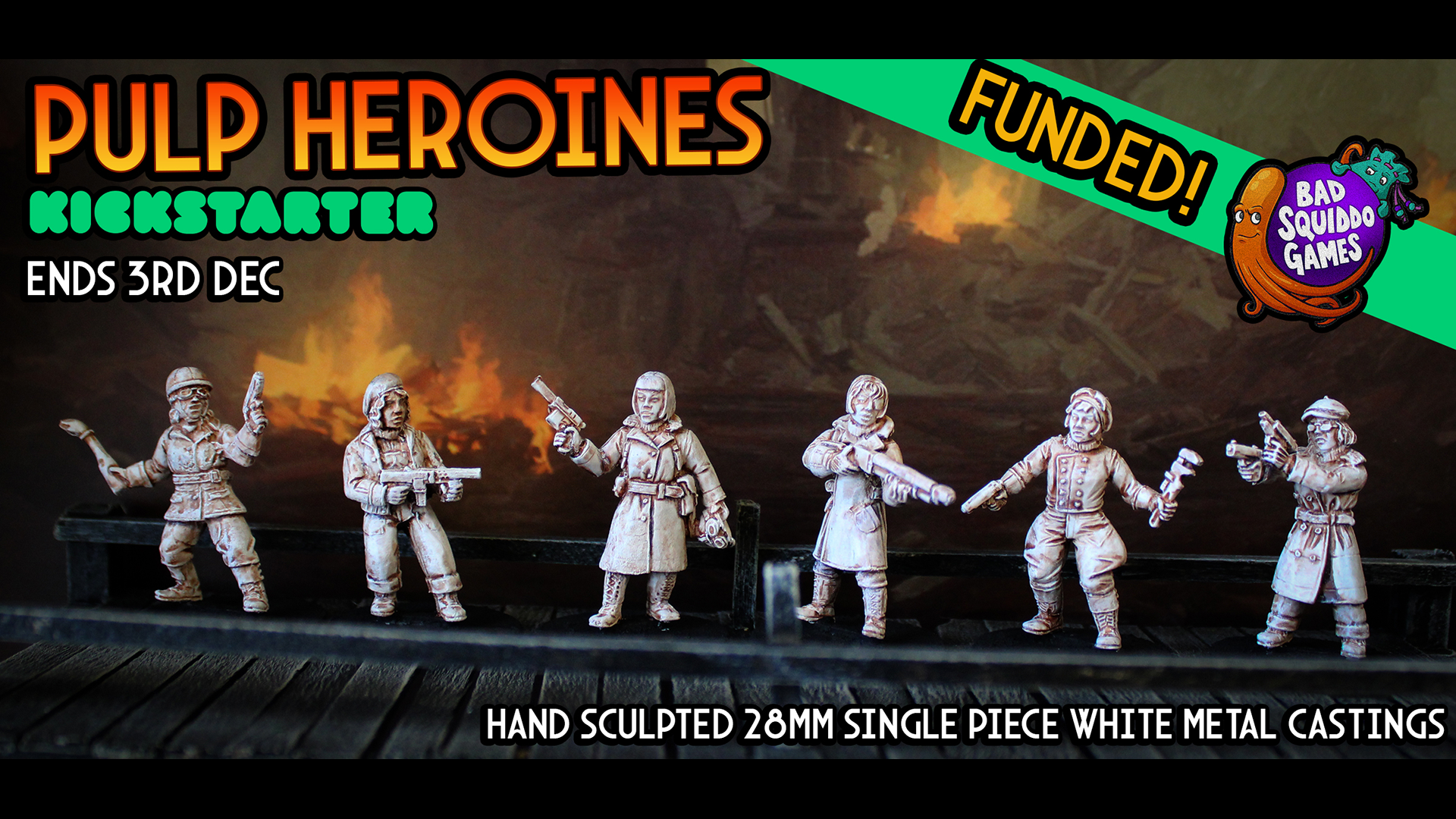 Pulp Heroines Pewter Gaming Figures Smash Through Funding Goals on Kickstarter