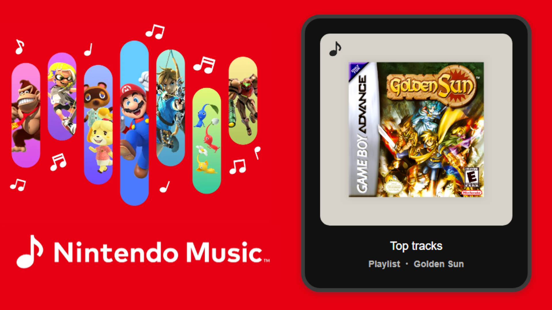 Golden Sun is Added to Nintendo Music
